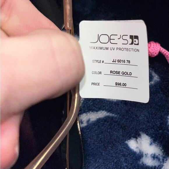 NWT! Joes Jeans Womens Aviator Sunglasses 6016 100% UVP Rose Gold main image 6
